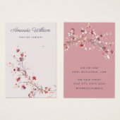 シックモダンワイルドフラワーフローライヤリング表示カード (正面&裏面)