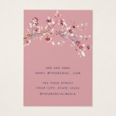 シックモダンワイルドフラワーフローライヤリング表示カード (裏面)