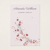 シックモダンワイルドフラワーフローライヤリング表示カード (正面)