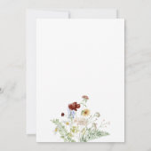 シックモダンワイルドフラワー結婚ズ 招待状 (裏面)