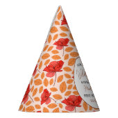 シックモダンワイルドフラワー1stバースデーガール パーティーハット (左)