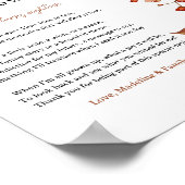 シックモダンワイルドフラワー1stバースデーガール ポスター (角)