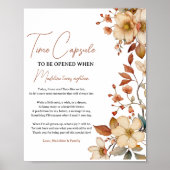 シックモダンワイルドフラワー1stバースデーガール ポスター (正面)