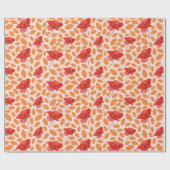 シックモダンワイルドフラワー1stバースデーガール ラッピングペーパー (フラット)