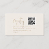 シックモダンヴィンテージ金ゴールドギフトレジストリ エンクロージャーカード (正面)