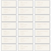 シックモダンヴィンテージ金ゴールドゲスト住所 シール (正面)