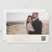 シックモダンヴィンテージ金ゴールドフォトコラージュ セーブザデート (裏面)