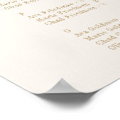 シックモダンヴィンテージ金ゴールド印刷可能座席表 ポスター (角)