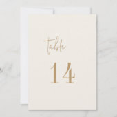 シックモダンヴィンテージ金ゴールド5x7"テーブル番号 (正面)