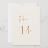 シックモダンヴィンテージ金ゴールド5x7"テーブル番号 (裏面)