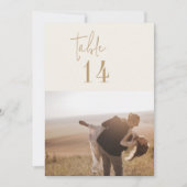 シックモダンヴィンテージ金ゴールド5x7"フォトテーブル番号 (正面)