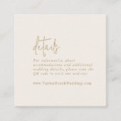 シックモダンヴィンテージ金ゴールドQRコード詳細 エンクロージャーカード (正面)