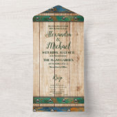 シックモダンヴィンヤードズ結婚ーズ オールインワン招待状 (内側)