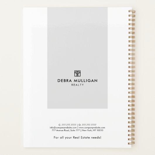 シックモダン不動産仲介業者スパイラルアジェンダプランナー プランナー手帳 (裏面)