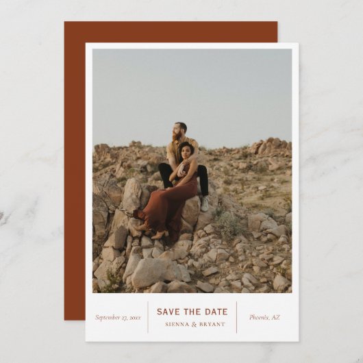 シックモダン写真 セーブザデート (正面/裏面)