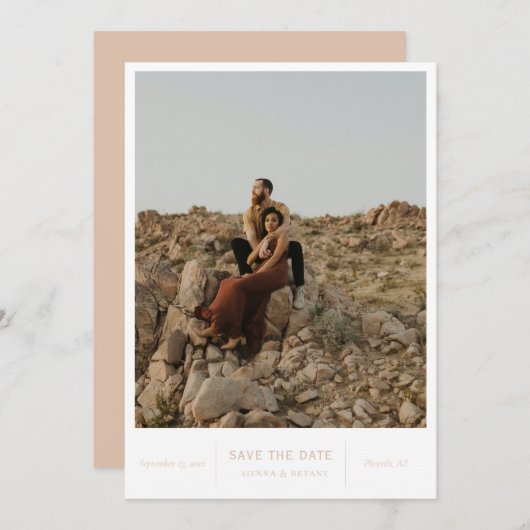 シックモダン写真 セーブザデート (正面/裏面)