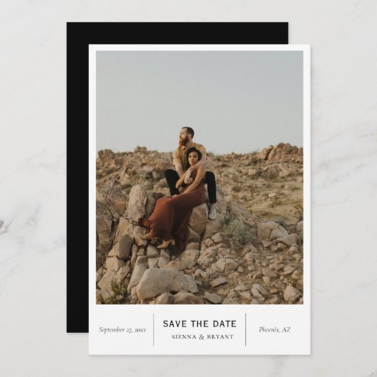 シックモダン写真 セーブザデート (正面/裏面)