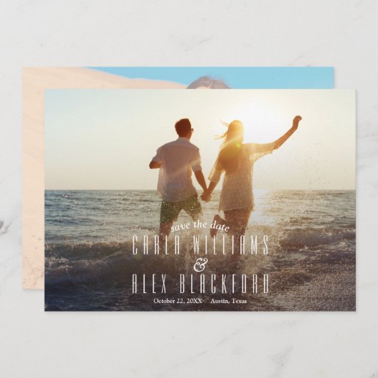 シックモダン写結婚真 セーブザデート (正面/裏面)