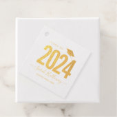 シックモダン卒業式赤面ピンクグラードパーティー フェイバータグ (箱)