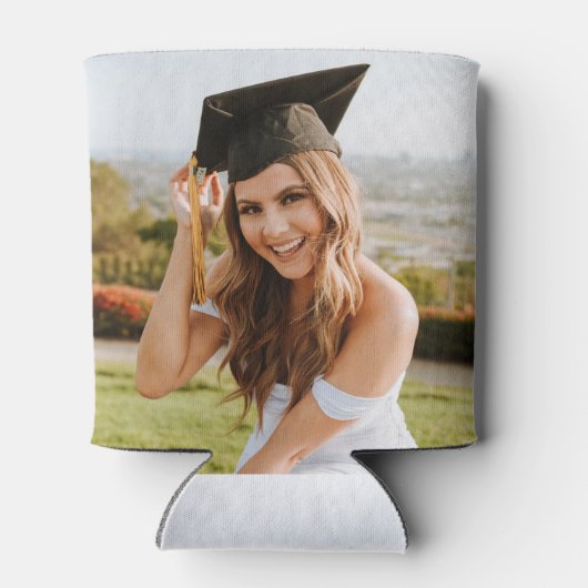 シックモダン卒業式赤面ピンクグラードパーティー 缶クーラー (裏面)