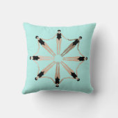 シックモダン同期芸術的泳ぐ人青 クッション (裏面)