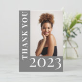 シックモダン大学院写真卒業 サンキューカード (スタンド正面)