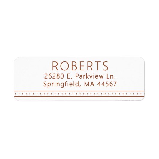 シックモダン差出人住所ラベル ラベル (正面)