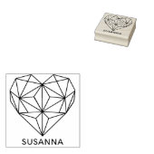 シックモダン幾何ハート ラバースタンプ (押印)