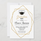 シックモダン幾何学卒業パーティー 招待状 (正面)