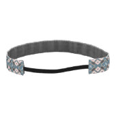 シックモダン幾何学的フローラモノグラムパターン アスレチックヘッドバンド (裏面)