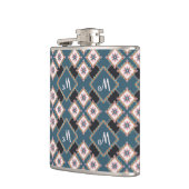 シックモダン幾何学的フローラモノグラムパターン フラスク (左)