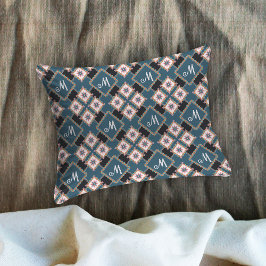 シックモダン幾何学的フローラモノグラムパターン 枕カバー