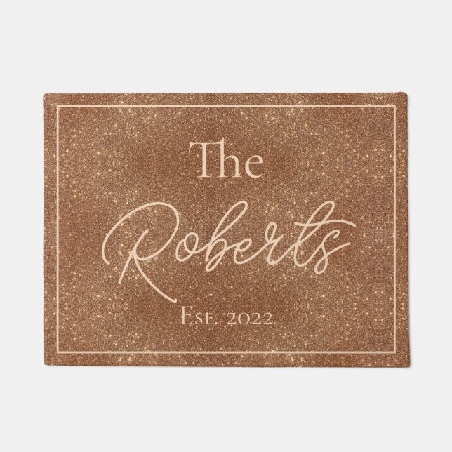 シックモダン引っ越し祝いパーティー |新しいホーム |ようこそ ドアマット (正面)