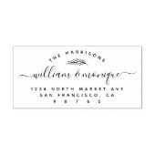 シックモダン手書き結婚差出人住所 セルフインキングスタンプ (デザイン)