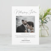 シックモダン披露宴のみ結婚の 招待状 (スタンド正面)