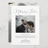 シックモダン披露宴のみ結婚の 招待状 (正面/裏面)