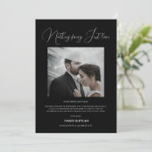 シックモダン披露宴のみ結婚ズブラック 招待状 (スタンド正面)