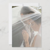 シックモダン披露宴のみ結婚ズブラック 招待状 (裏面)