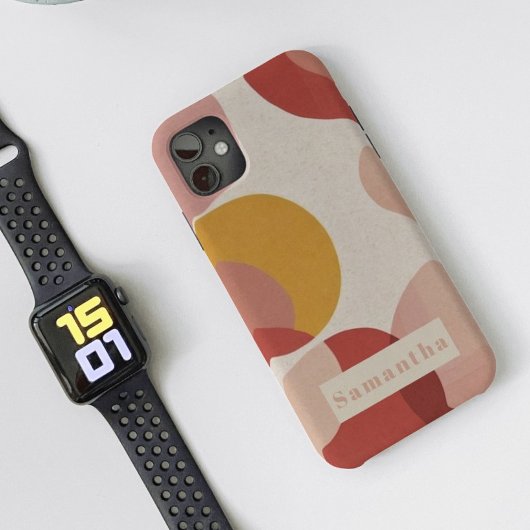 シックモダン抽象芸術サークルモノグラメ Case-Mate iPhoneケース