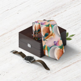 シックモダン抽象芸術テラコッタティール（緑がかった色） ネクタイ