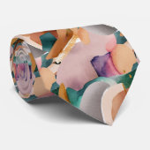 シックモダン抽象芸術テラコッタティール(緑がかった色) ネクタイ (ロール)