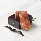 シックモダン抽象芸術テラコッタラストブラウン ネクタイ