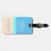 シックモダン抽象芸術ビーチプリーズモノグラム旅行 ラゲッジタグ (裏面横)