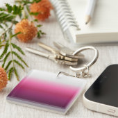 シックモダン抽象芸術マゼンタブルガンディグラデーションマルーン キーホルダー (正面右)