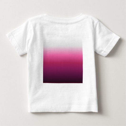 シックモダン抽象芸術マゼンタブルガンディグラデーションマルーン ベビーTシャツ (裏面)