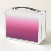 シックモダン抽象芸術マゼンタブルガンディグラデーションマルーン メタルランチボックス (裏面)