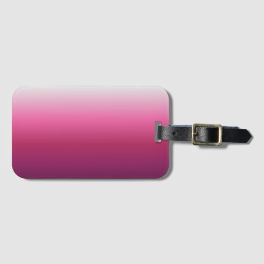 シックモダン抽象芸術マゼンタブルガンディグラデーションマルーン ラゲッジタグ (正面横)