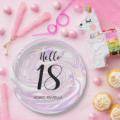 シックモダン抽象芸術マーブル18誕生日 ペーパープレート (パーティー)