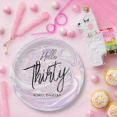 シックモダン抽象芸術大理石30歳の誕生日 ペーパープレート (パーティー)