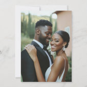 シックモダン新郎新婦フォトズ結婚ーズ 招待状 (裏面)